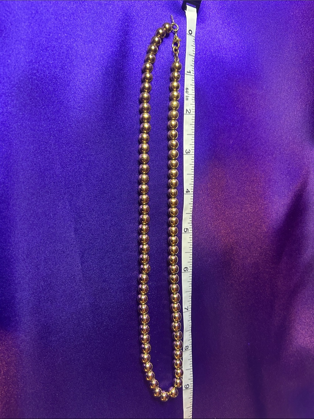 Monet Gold Beaded Necklace - Elegant Women's Jewelry - Picture 6 of 6